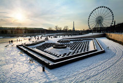jardin des tuileries hiver neige